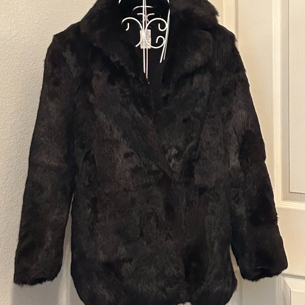Vintage Rabbit Fur Jacket Black